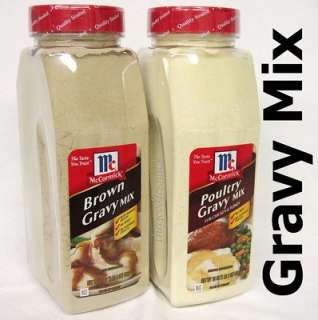   Dry Gravy Mix Seasoning Spice XLG Canister, Beef, Chicken, Turkey Bulk