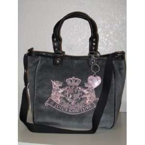  Juicy Couture Scotty Embroidery NEW Tote in Heather Grey 