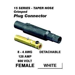   15D24 W 15 Series Female Detachable Plug Crimped Complete   White