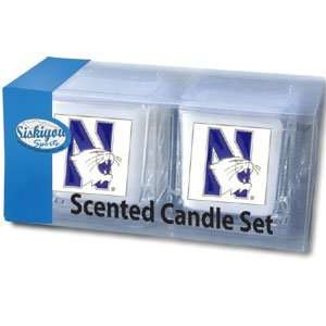  College Candle Set (2)   Northwestern Wildcats Sports 