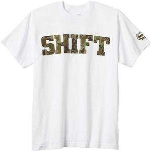  Shift Racing Bold Camo T Shirt   2X Large/White 