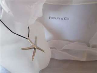 Vintage Tiffany & Co. Elsa Peretti Starfish 2 1/8 Necklace Black Silk 