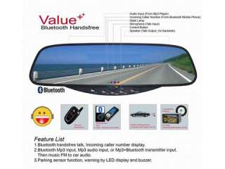 Callers ID Rearview Mirror Bluetooth handsfree Car Kit  