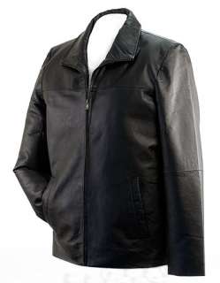 DL144 M   Solid Leather Casual Dress Jacket