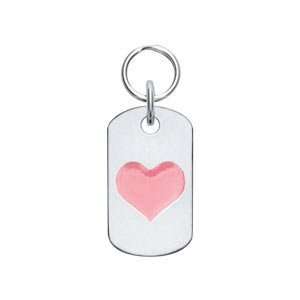  Dog Tag with Heart   Large