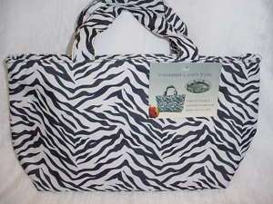 Zebra Print Insulated Tote Style Lunch Bag  