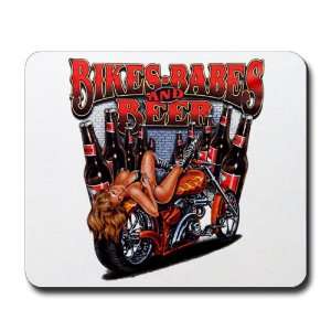  Mousepad (Mouse Pad) Bikes Babes and Beer   Harley 