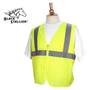 Black Stallion SVY205 ANSI Class 2 Standard Safety Vest with Zipper 