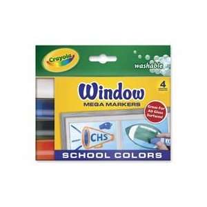   Crayola LLC Window Markers, Washable, Nontoxic, 4/BX, Toys & Games