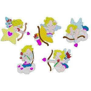  Cute Cupids Embroidery Designs on a Multi Format CD 