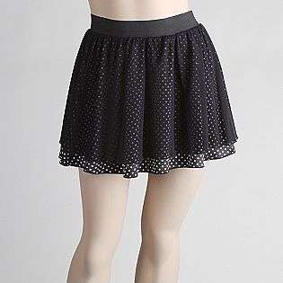 Juniors Tulle Overlay Polka Dot Mini Skirt  Leebe Clothing Juniors 