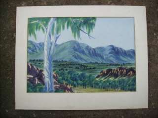 HENOCH RABERABA 1960 Alice Springs Australia Watercolour  
