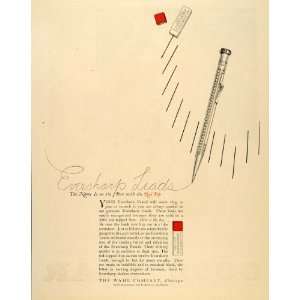  1921 Ad Eversharp Box Red Top Wahl Company Lead Pencil 