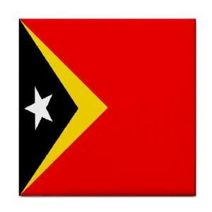  East Timor Flag Tile Trivet 