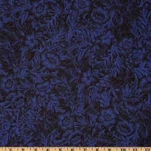  44 Wide Coraline Floral Deep Purple Fabric By The Yard 