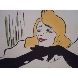   Toulouse Lautrec Lithograph of Yvette Gilbert 