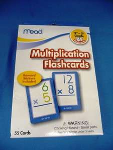 Mead Multiplication Flashcards 55 Cards 2nd 3rd Grade #63263  