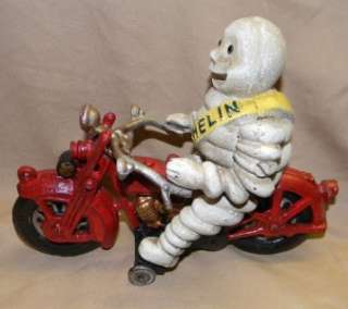   Michelin Man Toy riding Motorcycle Automotive Memorabilia Advertising