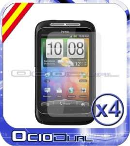 4x PROTECTOR DE PANTALLA PARA HTC WILDFIRE S FILM LCD  