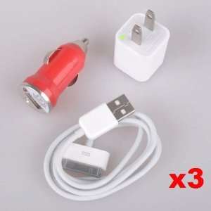 NEEWER® USB Power Adapter + Car Charger for iPhone 3GS/3G 