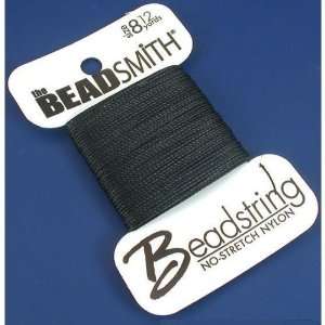  Black Beadsmith Nylon Beading Thread Cord Sz 8 12yds