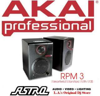 Akai RPM3 Nearfield Production Desktop Speaker Monitors w USB 
