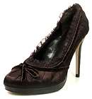 Wild Diva Brown Satin Womens High Heel Evening Dress Shoes (Retail $68 
