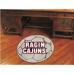 Louisiana Lafayette Ragin Cajuns NCAA Soccer Ball Round Floor Mat (29 