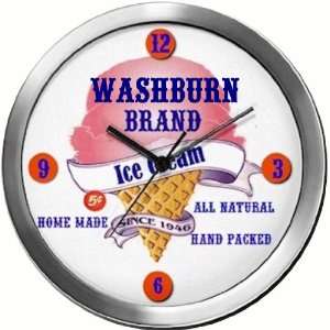  WASHBURN 14 Inch Ice Cream Metal Clock Quartz Movement 