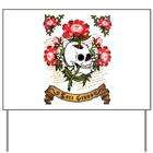 Artsmith Inc Yard Sign Love Grows Flowers And Skull