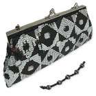Jazzy Jewels Black and Silver Sequin Evening Bag Purse