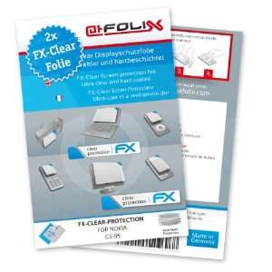  2 x atFoliX FX Clear Invisible screen protector for Nokia C5 05 