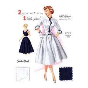  2 Piece Suit Dress 1 Little Price 28x42 Giclee on Canvas 