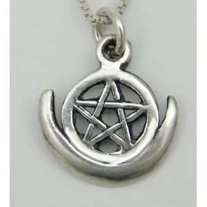  A Goddess Pentacle Charm or Pendant in Sterling Silver 