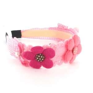  Pink tartan / Toddler/Girl/Teenager Flower Design with 