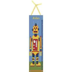  Growth Chart Yellow Robot 12x42 inches, PERSONALIZED Toys 
