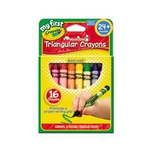  My First Washable Triangular Crayons, Wax,16/Pk