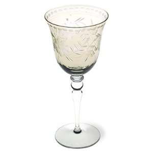   Essentials Luster Cut Amber Water Goblet 
