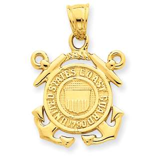 Jewelry Adviser pendants 14k United Stated Coast Guard Insignia 