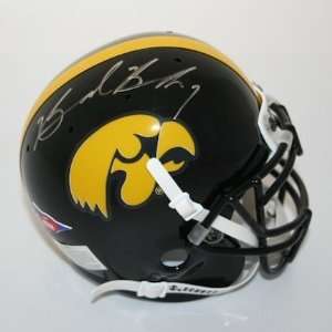   Banks Autographed Iowa Hawkeyes Schutt Mini Helmet 