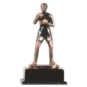 Small Contemporary Boxer Statue   Copper Finish 