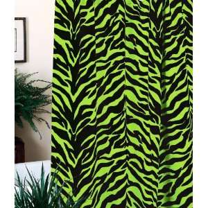  Zebra Lime Green Shower Curtain by Karin Maki