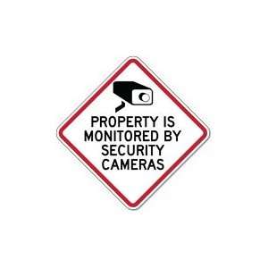   Monitored By Video Security Diamond Sign   18x18