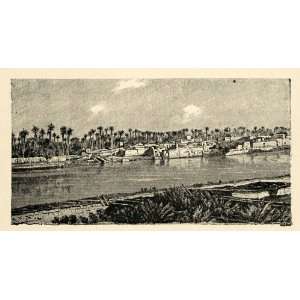  1903 Print Ancient Chaldaea Euphrates HIllah Iraq Babil 