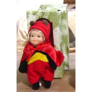   Inch Porcelain Halloween Doll in a Devil Costume Toys & Games