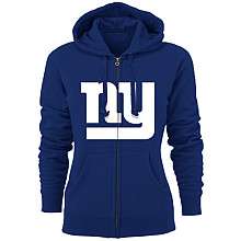 New York Giants Womens Custom Full Zip Hooded Fleece   