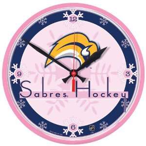 Buffalo Sabres Pink Round Clock 