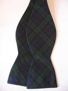 Blackwatch Tartan Silk Bow Tie Pre   Tied or Self Tie  