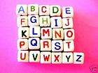 100 Ceramic Alphabet Colored Beads 10mm all letters