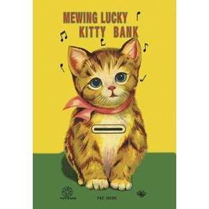   on 20 x 30 stock. Mewing Lucky Kitty Bank 